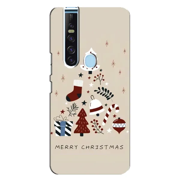 Чехол с рисунком «Merry Christmas» для TECNO Camon 15 Pro Чехол с рисунком «Merry Christmas» для TECNO Camon 15 Pro