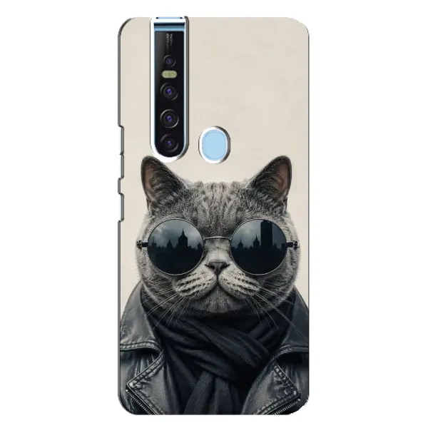 Чехол с рисунком «Модный кот» для TECNO Camon 15 Pro Чехол с рисунком «Модный кот» для TECNO Camon 15 Pro