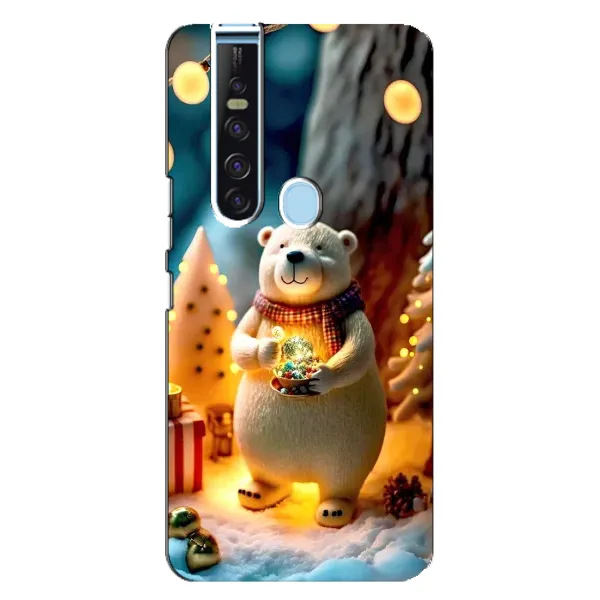 Чехол с рисунком «Новогодний ведмеженок» для TECNO Camon 15 Pro Чехол с рисунком «Новогодний ведмеженок» для TECNO Camon 15 Pro