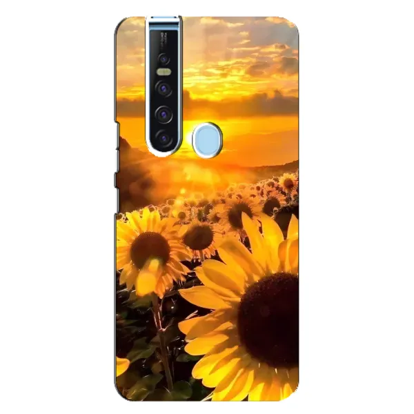 Чехол с рисунком «поле подсолнухов» для TECNO Camon 15 Pro