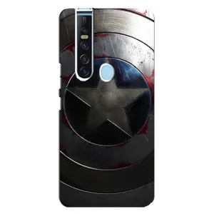 Чехол с Щитом Капитана Америки на TECNO Camon 15 Pro (Ретро Щит Капитана)