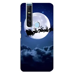 Чехол Санта Клаус для TECNO Camon 15 Pro (Санта - луна)