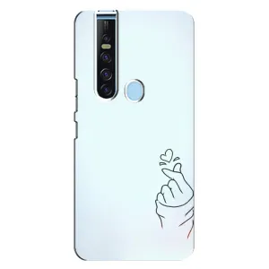 Чехлы (Знак сердечка) на TECNO Camon 15 Pro (Сердце на голубом)