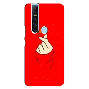 Чехлы (Знак сердечка) на TECNO Camon 15 Pro (Сердце на красном)