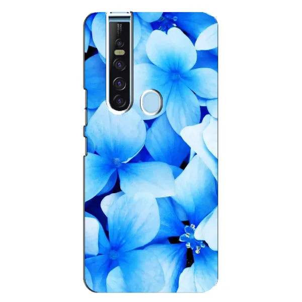 Чехол с рисунком «Синие цветы» для TECNO Camon 15 Pro Чехол с рисунком «Синие цветы» для TECNO Camon 15 Pro