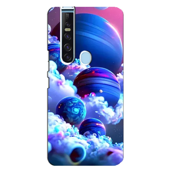 Чехол с рисунком «Синие планеты» для TECNO Camon 15 Pro Чехол с рисунком «Синие планеты» для TECNO Camon 15 Pro