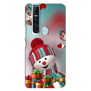 Чехлы на Новый Год TECNO Camon 15 Pro (Снеговик в шапке)