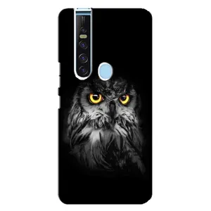 Чехлы с принтом СОВЫ для TECNO Camon 15 Pro (Сова на чёрном)