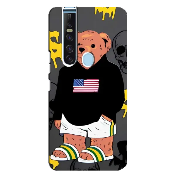 Чехол с рисунком «Teddy USA» для TECNO Camon 15 Pro Чехол с рисунком «Teddy USA» для TECNO Camon 15 Pro