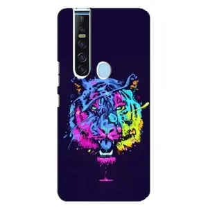 Силиконовый бампер с картинкой животных для TECNO Camon 15 Pro (Тигр-Арт)
