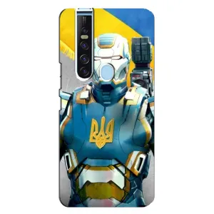 Силиконовый Чехол на TECNO Camon 15 Pro (Я-Украина) (Украинский робокоп)