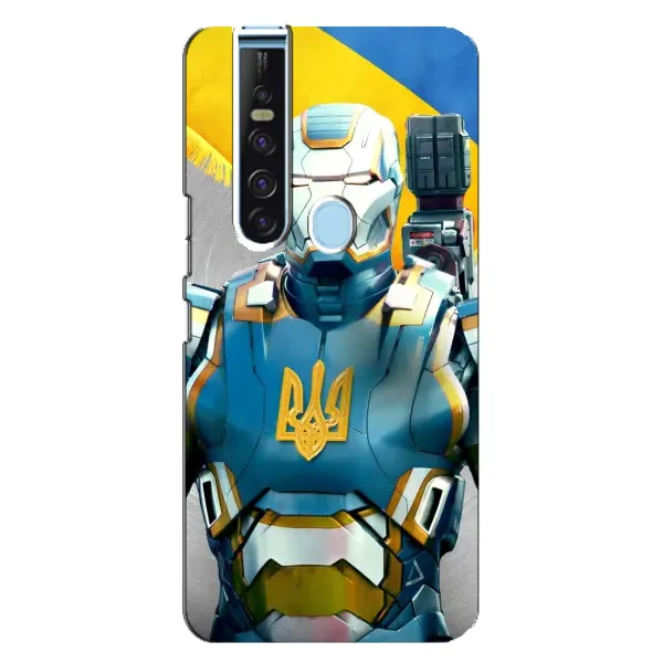 Чехол с рисунком «Украинский робокоп» для TECNO Camon 15 Pro Чехол с рисунком «Украинский робокоп» для TECNO Camon 15 Pro