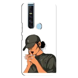 Силиконовый Чехол на TECNO Camon 15 Pro с картинкой Стильных Девушек (В зеленом)