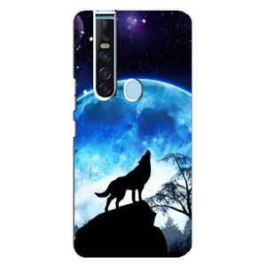 Чехол с Волком на TECNO Camon 15 Pro (Воет на луну)