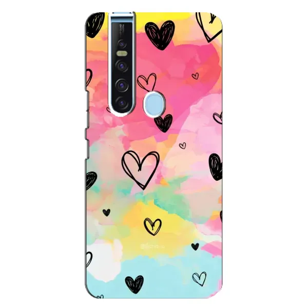 Чехол с рисунком «Яркие сердечки» для TECNO Camon 15 Pro Чехол с рисунком «Яркие сердечки» для TECNO Camon 15 Pro