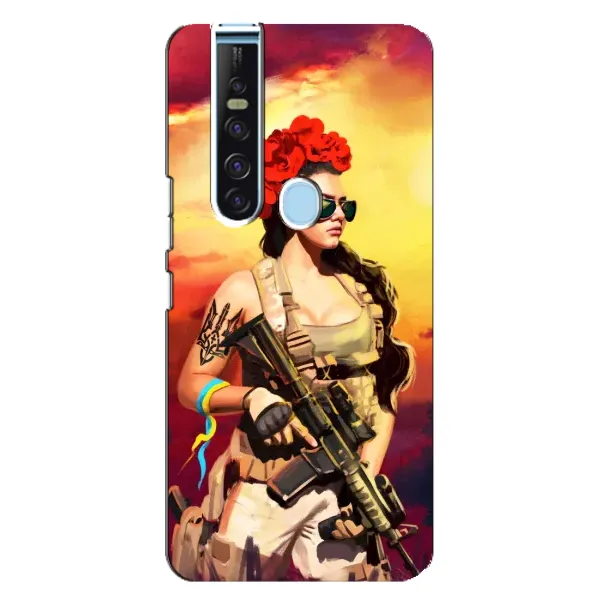 Чехол с рисунком «Женщина солдат» для TECNO Camon 15 Pro Чехол с рисунком «Женщина солдат» для TECNO Camon 15 Pro