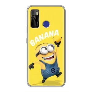Мультяшный принт на Чехол для Техно Камон 15 (Banana)