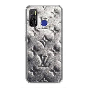 Текстурный Чехол Louis Vuitton для Техно Камон 15 (Бежевый ЛВ)