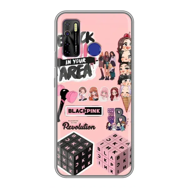 Чохол з малюнком «BLACK PINK колаж» для TECNO Camon 15 Чохол з малюнком «BLACK PINK колаж» для TECNO Camon 15