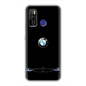 Силиконовый бампер с картинкой машины на TECNO Camon 15 (Черный BMW)