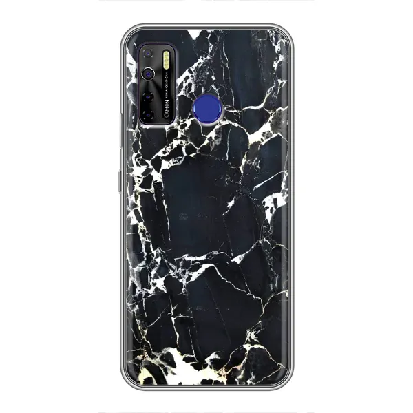 Чехол с рисунком «Чёрный мрамор» для TECNO Camon 15 Чехол с рисунком «Чёрный мрамор» для TECNO Camon 15