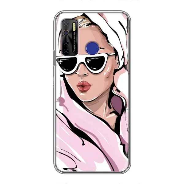 Чехол с рисунком «Девушка в халате» для TECNO Camon 15 Чехол с рисунком «Девушка в халате» для TECNO Camon 15
