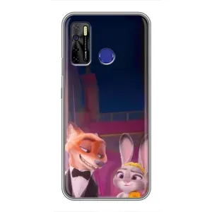 Силиконовый чехол с принтом Зоотрополіс для TECNO Camon 15 (Главные герои)