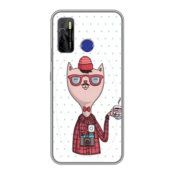 Чехол с рисунком «Кот аристократ» для TECNO Camon 15 Чехол с рисунком «Кот аристократ» для TECNO Camon 15