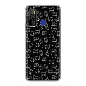 Чехол на тематику: Коты для TECNO Camon 15 (Котики на черном)