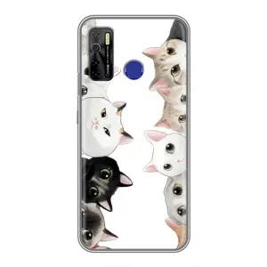 Силиконовый чехол с котиком для TECNO Camon 15 (Коты)