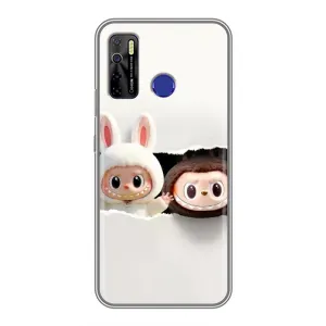 Чехол с принтом Лабубу для TECNO Camon 15 (Фигурки Labubu)