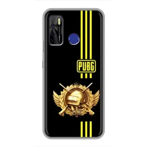 Чехол (TPU) с картинкой "Лого Пабг" на Техно Камон 15 (Лого PUPG)