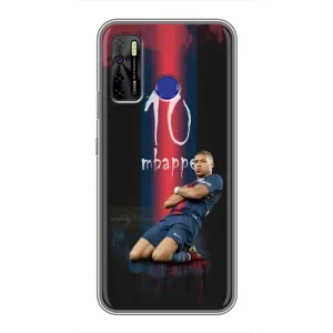 Чехол (TPU) с Футболистом на TECNO Camon 15 (MBAPPE 10)