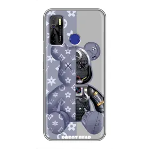 Силиконовый чехол для TECNO Camon 15 (Медведь Louis Vuitton)
