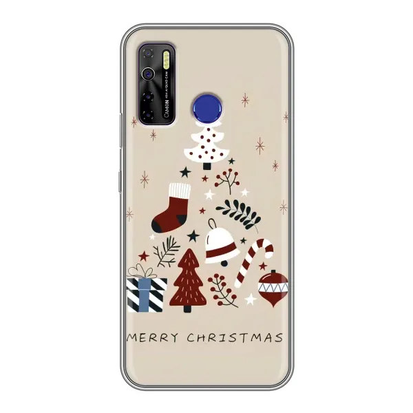 Чехол с рисунком «Merry Christmas» для TECNO Camon 15 Чехол с рисунком «Merry Christmas» для TECNO Camon 15