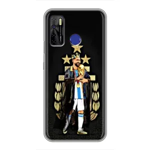 Чехлы Лео Месси Аргентина для TECNO Camon 15 (Месси король)