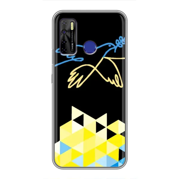 Чехол с рисунком «Мир для Украины» для TECNO Camon 15 Чехол с рисунком «Мир для Украины» для TECNO Camon 15