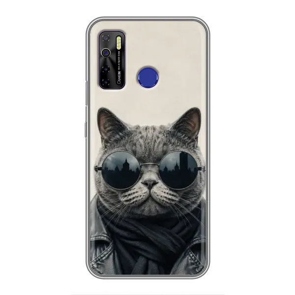 Чехол с рисунком «Модный кот» для TECNO Camon 15 Чехол с рисунком «Модный кот» для TECNO Camon 15