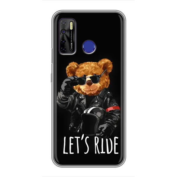 Чохол з малюнком «Модный Мишка» для TECNO Camon 15 Чохол з малюнком «Модный Мишка» для TECNO Camon 15