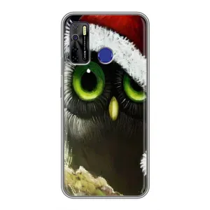 Чехлы с принтом СОВЫ для TECNO Camon 15 (Новогодняя Сова)