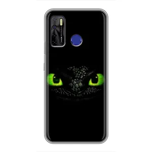 Чехол дракон Беззубик для TECNO Camon 15 (Глаза Беззубика)