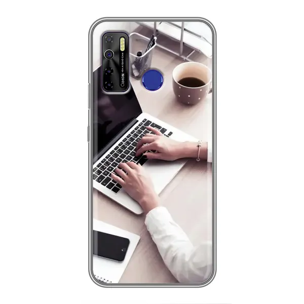 Чехол с рисунком «Офисный работник» для TECNO Camon 15