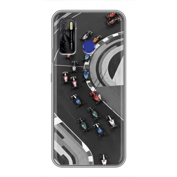 Чехол с рисунком «Гонки ф1» для TECNO Camon 15