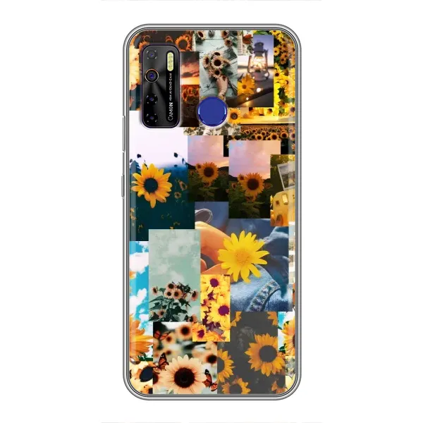 Чехол с рисунком «Подсолнуховый дизайн» для TECNO Camon 15 Чехол с рисунком «Подсолнуховый дизайн» для TECNO Camon 15