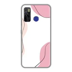 Чехол цветочный дизайн для TECNO Camon 15 (Розовый фон)