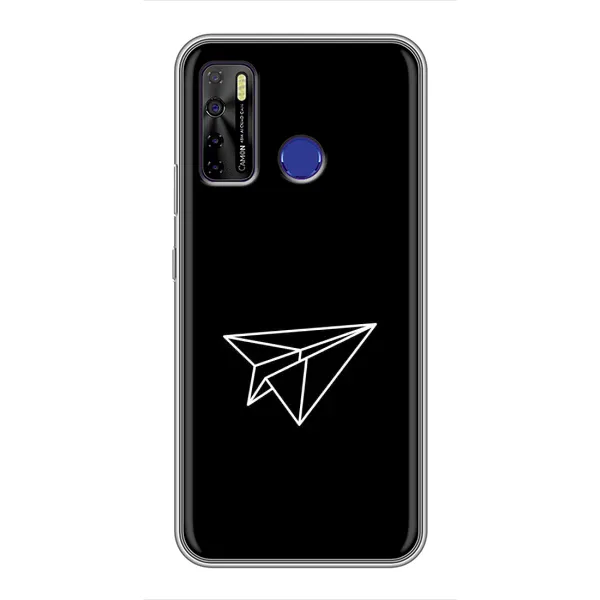 Чехол с рисунком «Самолетик» для TECNO Camon 15