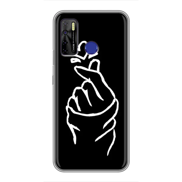 Чехол с рисунком «Сердце на черном» для TECNO Camon 15 Чехол с рисунком «Сердце на черном» для TECNO Camon 15