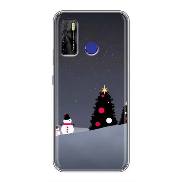 Чехол с рисунком «Снеговички» для TECNO Camon 15 Чехол с рисунком «Снеговички» для TECNO Camon 15
