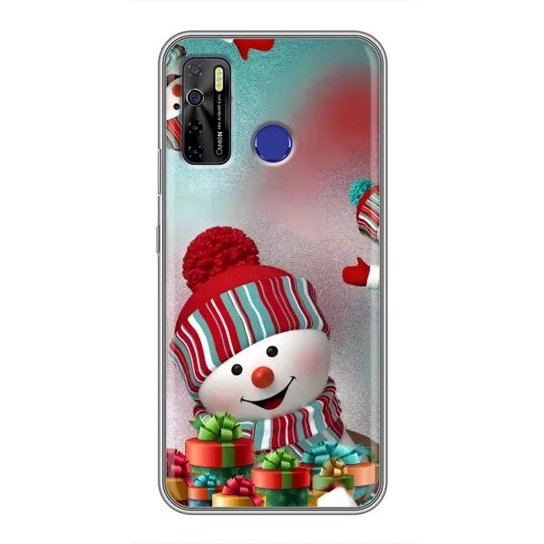 Чехол с рисунком «Снеговик в шапке» для TECNO Camon 15 Чехол с рисунком «Снеговик в шапке» для TECNO Camon 15