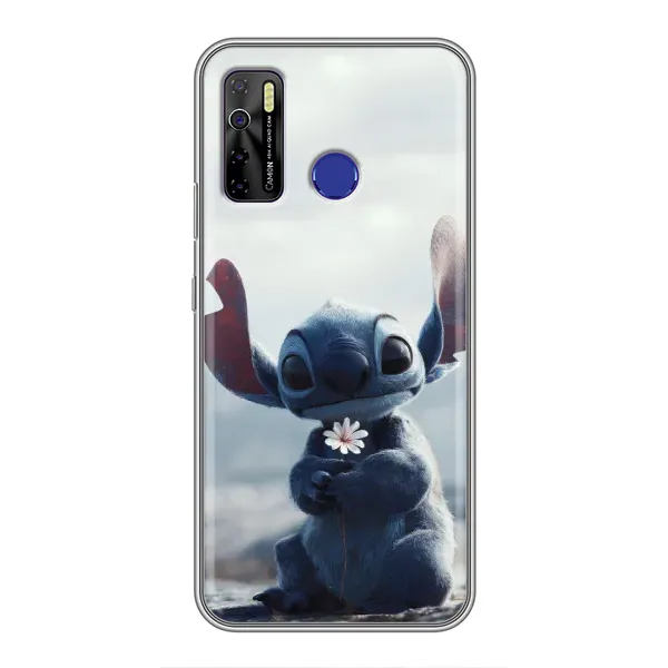 Чехол с рисунком «Стич с цветочком» для TECNO Camon 15 Чехол с рисунком «Стич с цветочком» для TECNO Camon 15